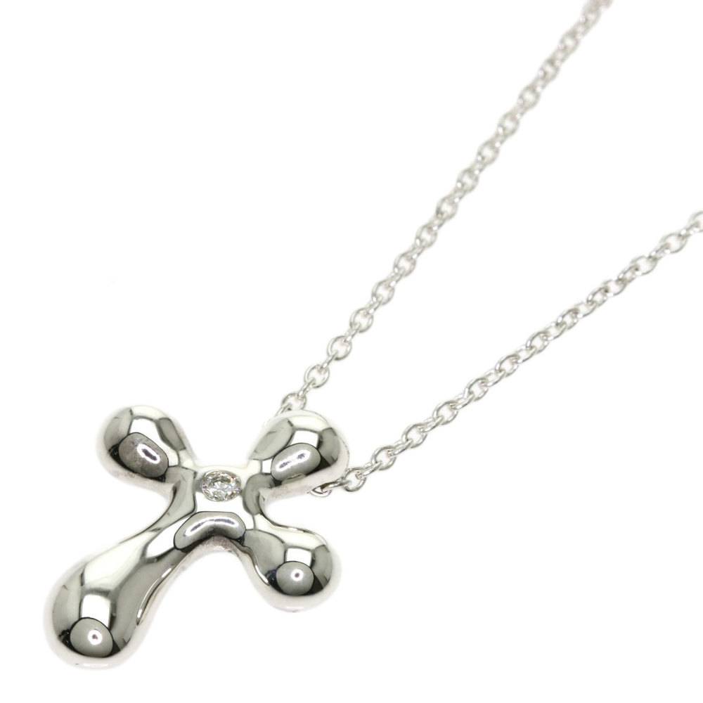 Tiffany Cross Diamond Necklace Silver - Picture 5 of 5